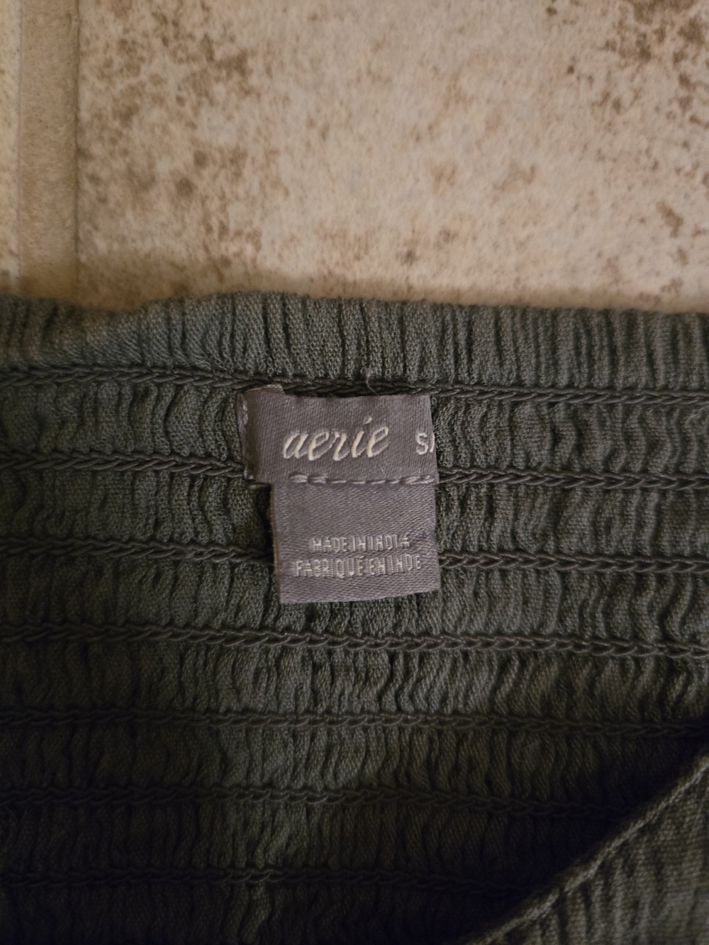 aerie Olive Green Wide-Leg Cutout Jumpsuit with Spaghetti Straps - Picture 4 of 5